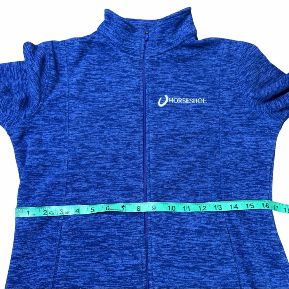Horseshoe Casino Royal Blue & White Logo Full Zip Fleece Jacket - Size Small - Picture 12 of 14